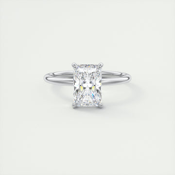 2CT Radiant Cut Moissanite Solitaire Engagement Ring