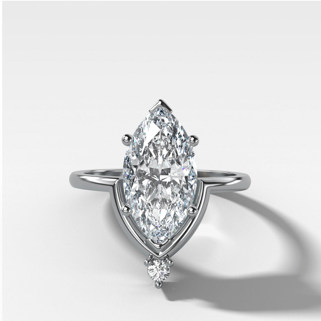 Taurus Engagement Ring with a Marquise Cut Diamond