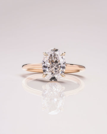 1.0 - 3.72 CT Oval  CVD Diamond Solitaire Engagement Ring