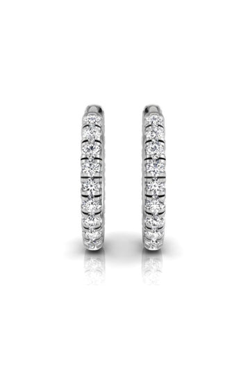 Round Cut Moissanite Diamond Hoops Earrings for Her