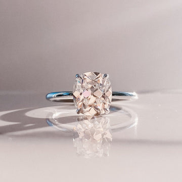 1.50CT Elongated Cushion Cut Moissanite Solitaire Engagement Ring