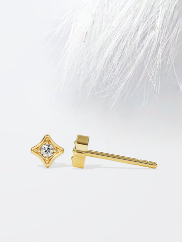 Round Cut Moissanite Tiny Diamond Earrings for Women