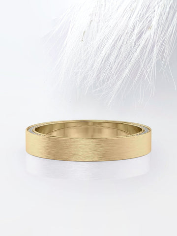 4mm Round Cut Moissanite Men's Diamond Matte Wedding Band