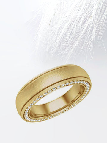 3MM Moissanite Eternity Men's Wedding Band