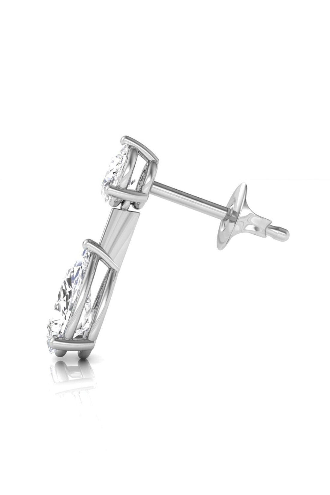 Pear & Round Cut Moissanite Diamond Drop Earrings for Women