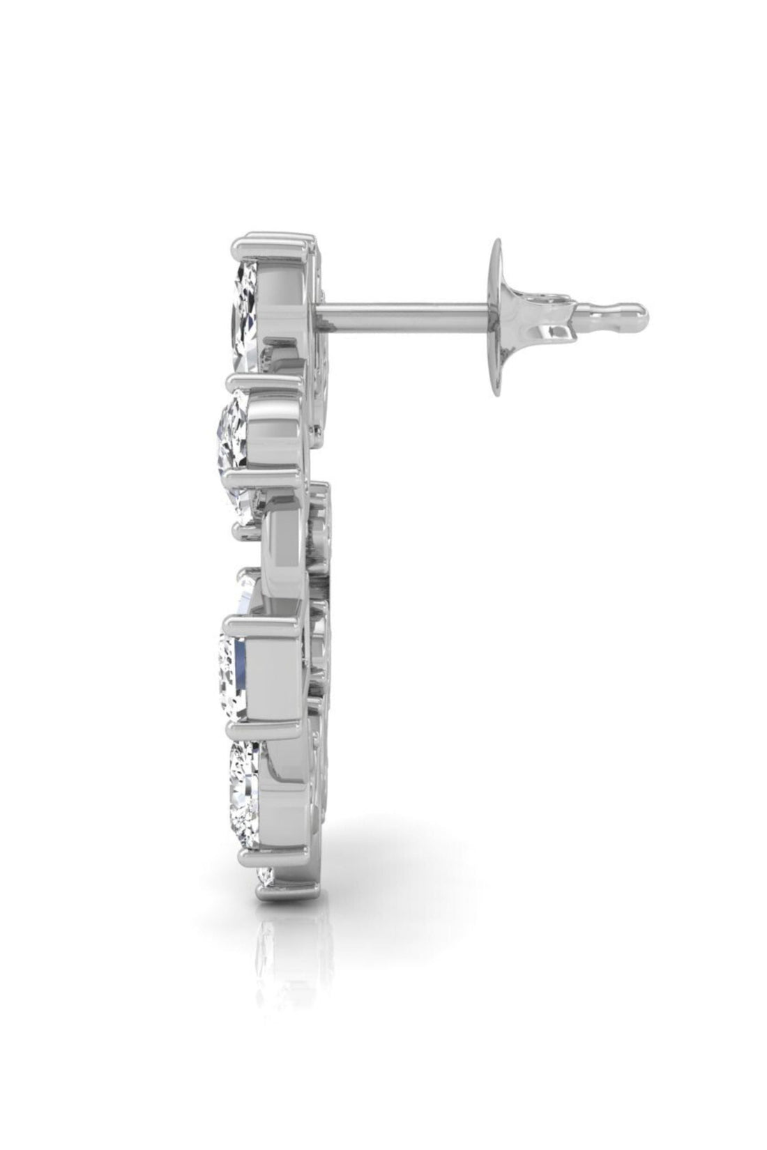 All Shaped Diamond Circle Moissanite Earrings for Her