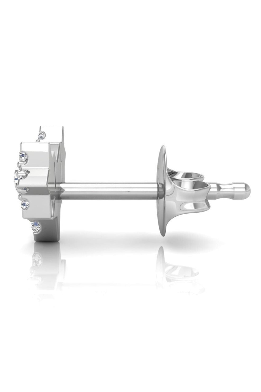 Round Cut Three Stone Diamond Moissanite Earrings for Women