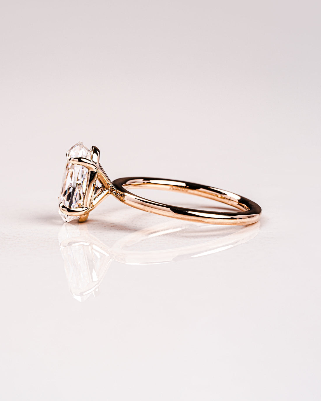 5.0CT Oval Cut Moissanite Solitaire Engagement Ring