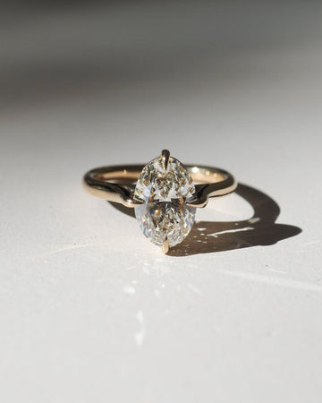 1.50- 3.50 CT Oval  CVD Diamond Solitaire Engagement Ring