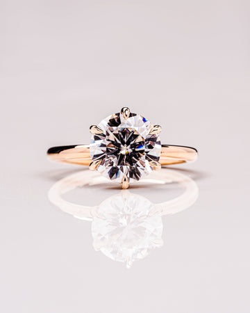 1.0 - 2.0 CT Round CVD Diamond Solitaire Engagement Ring