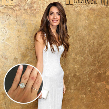 14.0CT Emerald Cut Diamond Amal Clooney Inspired Engagement Ring
