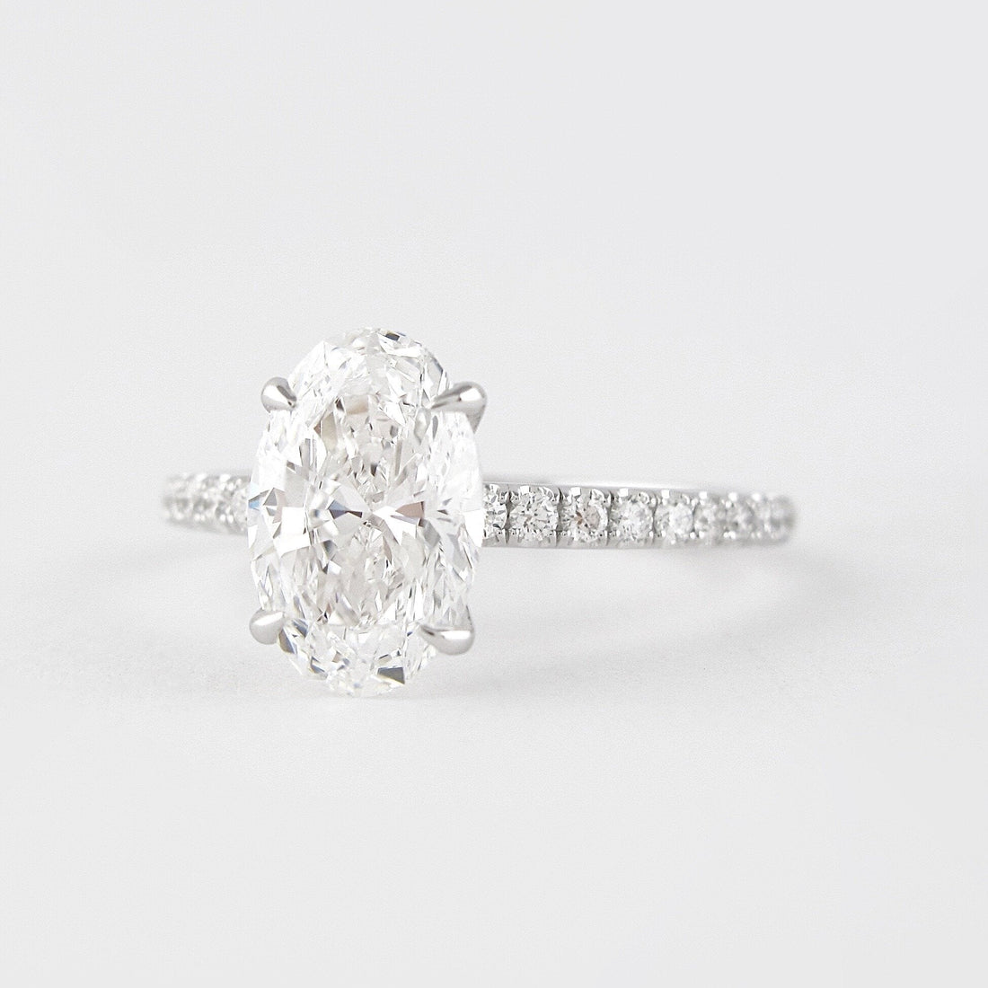 1.91CT Oval Cut Moissanite Solitaire Engagement Ring