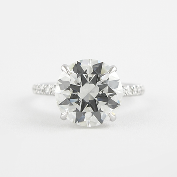 1.53 Ct Round  Solitaire Moissanite Diamond Engagement Ring