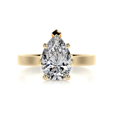 1.8 Carat Pear Solitaire Moissanite Engagement Ring