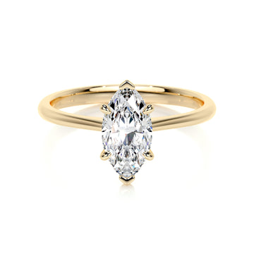 1.00 ct Marquise Solitaire Moissanite Engagement Ring