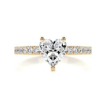 1.3 Carat · Heart Pave ·  Moissanite Engagement Ring
