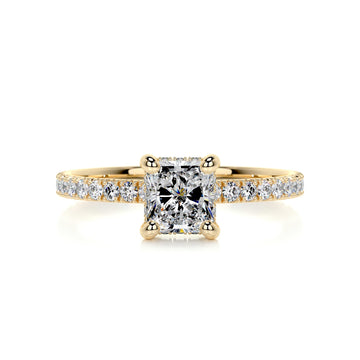 2.1 Carat Radiant Hidden Halo Moissanite Engagement Ring