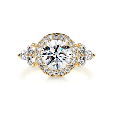 1.5 Carat · Round Halo Vintage· Moissanite Engagement Ring
