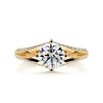 2.5 Carat · Round Hidden Halo unique  Moissanite Engagement Ring