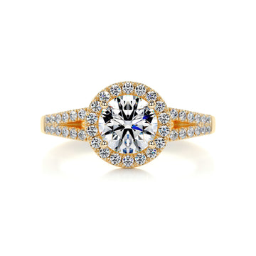 1.45 Carat · Round Halo ·Moissanite Engagement Ring