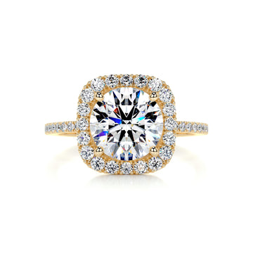3.5 Carat · Round Halo Moissanite Engagement Ring