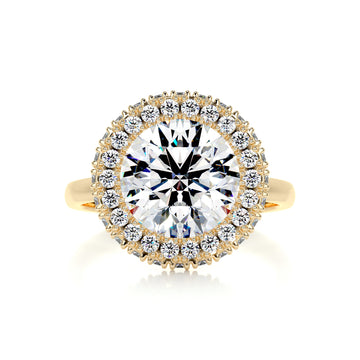 2.60 Carat · Round Halo ·  Moissanite Engagement Ring