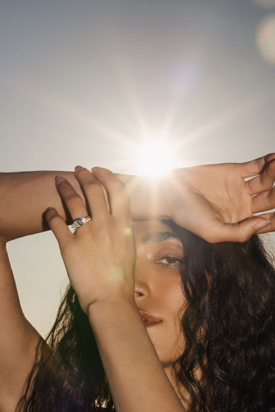 1.50CT-2.50CT Bezel Oval Cut Diamond Unique Halo Engagement Ring