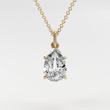 0.7 ctw Solitaire Pear Diamond Necklace for Women