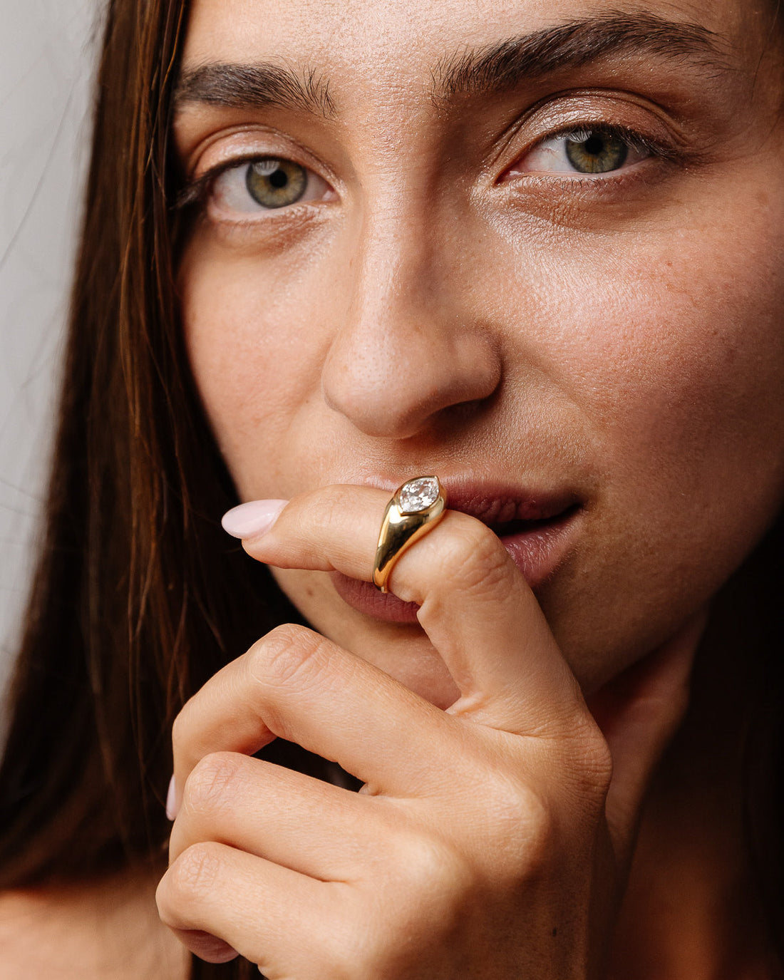 1.50CT-2.50CT Marquise Cut Diamond Thick Bezel Engagement Ring