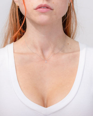 Initial Pavé Diamond Necklace