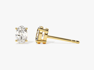 1.0Ct Oval Cut Moissanite Diamond Stud Earrings for Women