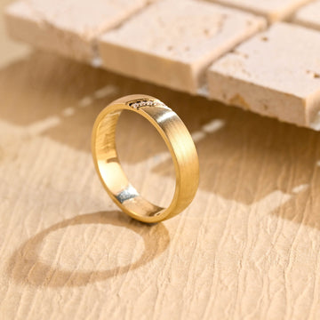 0.15CT Round Cut Lab Grown Men's Wedding Band in Solid Gold