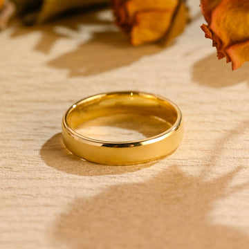 5.0mm Plain Men's Wedding Band, Anniversary Gift For Man