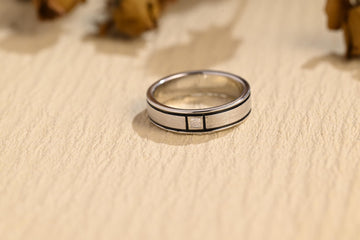 0.02CT Princess Cut Lab Grown Unique Men's Wedding Band