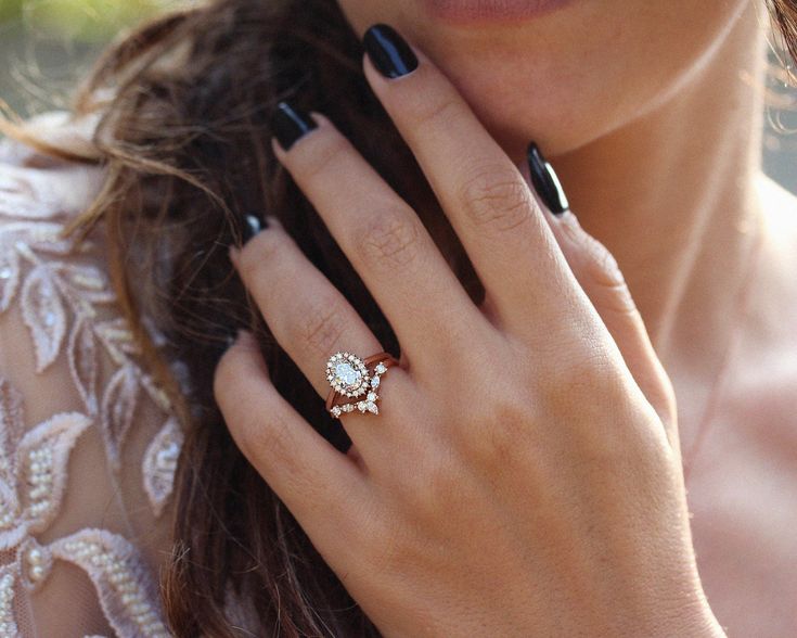matching wedding bands for halo engagement rings