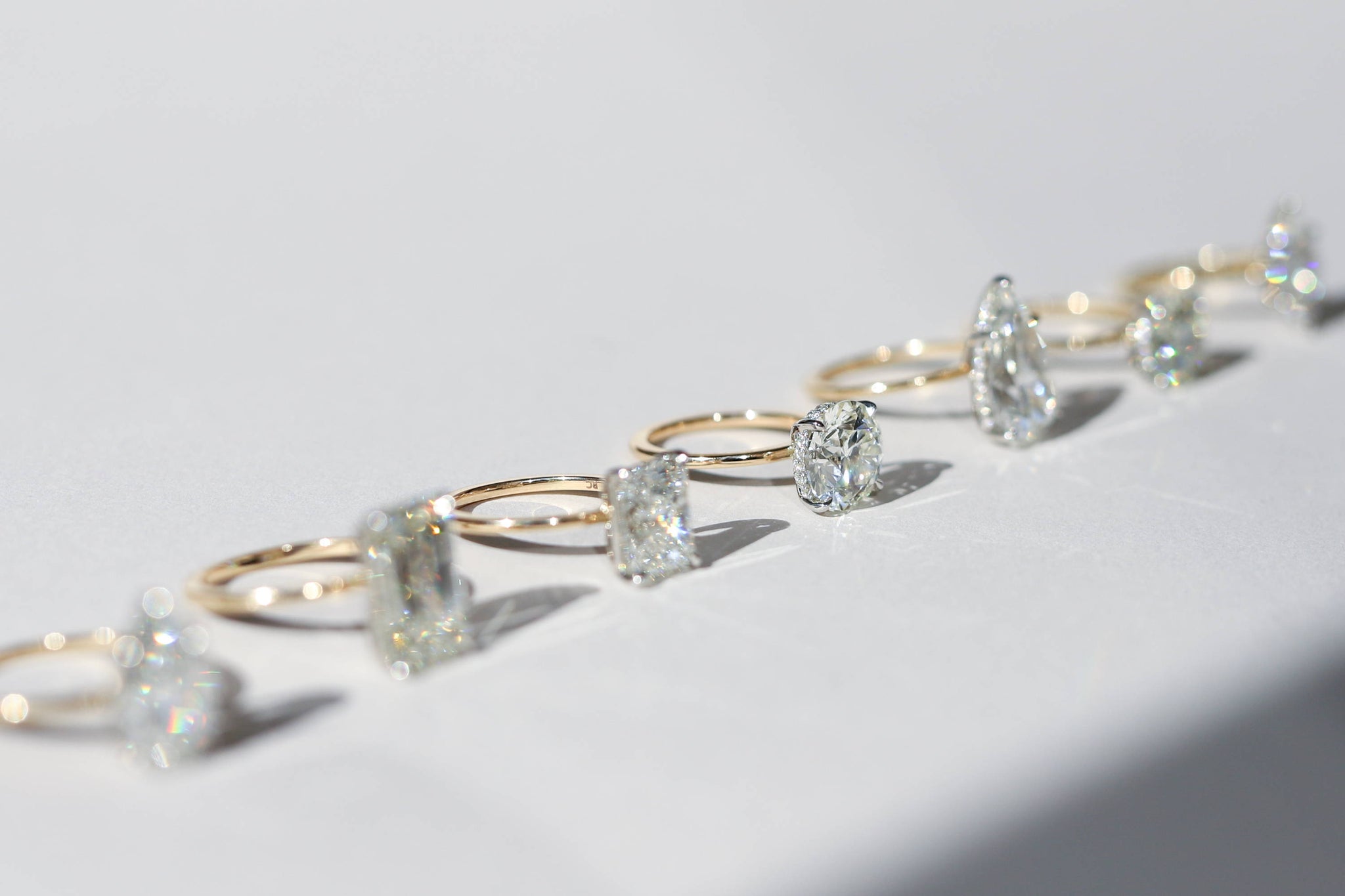 All Moissanite Engagement Rings