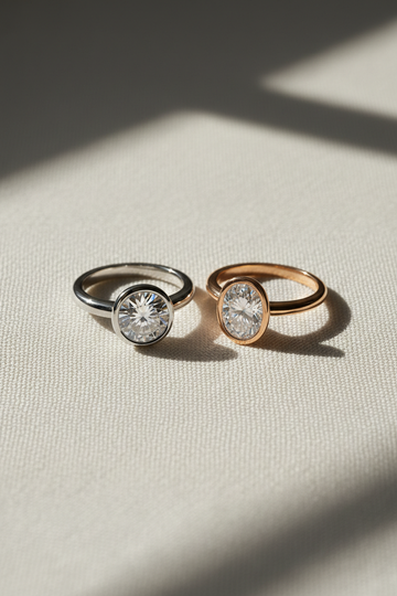 bezel set engagement rings