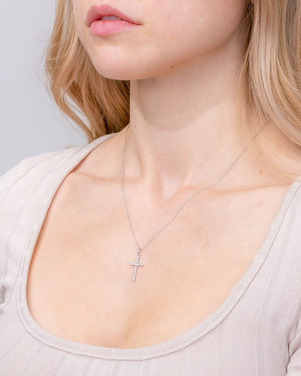 0.31ct Diamond Cross Necklace