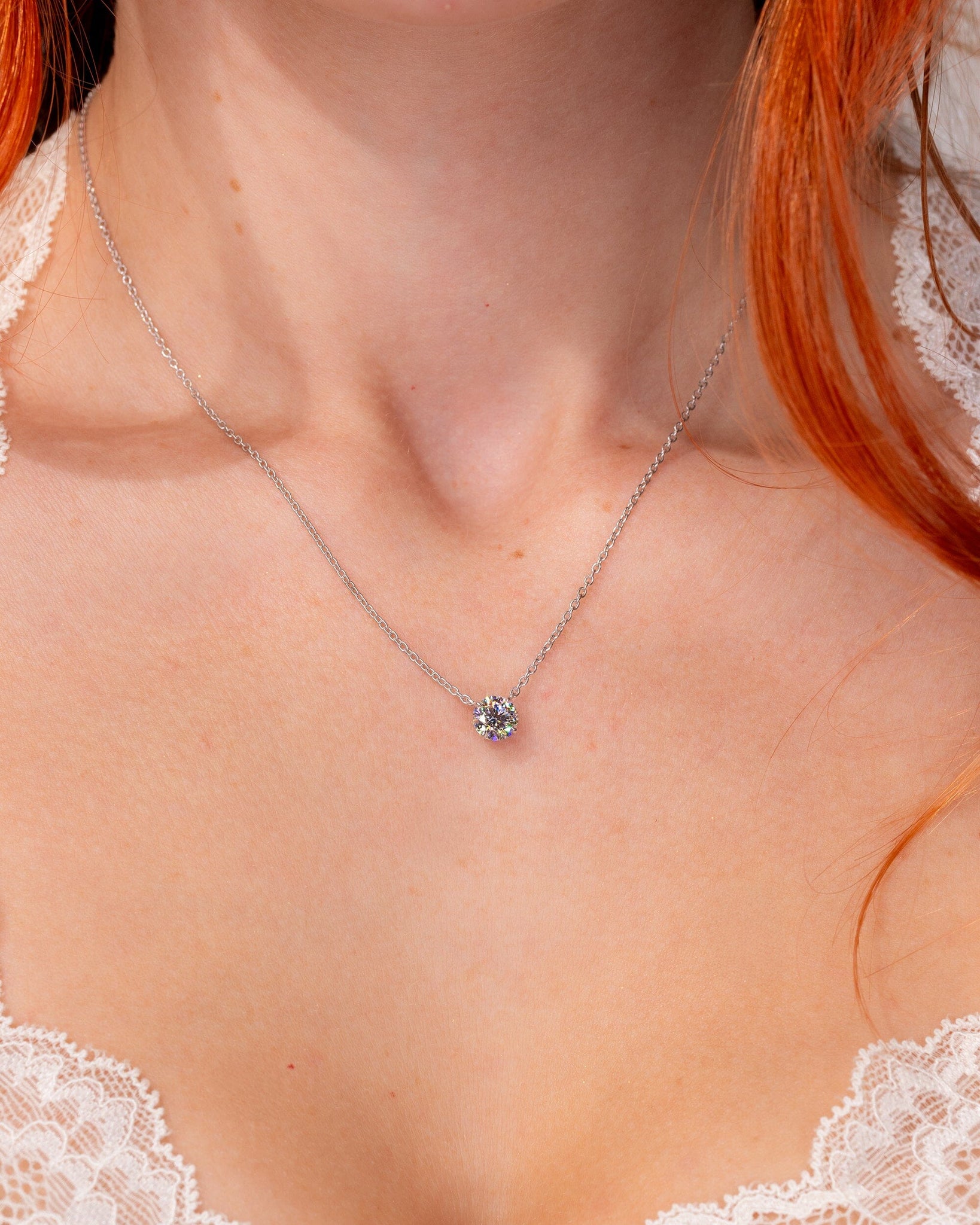 0.75ct D-VVS1 Round Lab Diamond Pendant