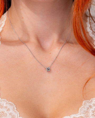 0.75ct D-VVS1 Round Lab Diamond Pendant