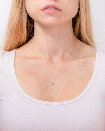 0.77ct E-VVS2 Oval Lab Diamond 14k Yellow Gold Pendant