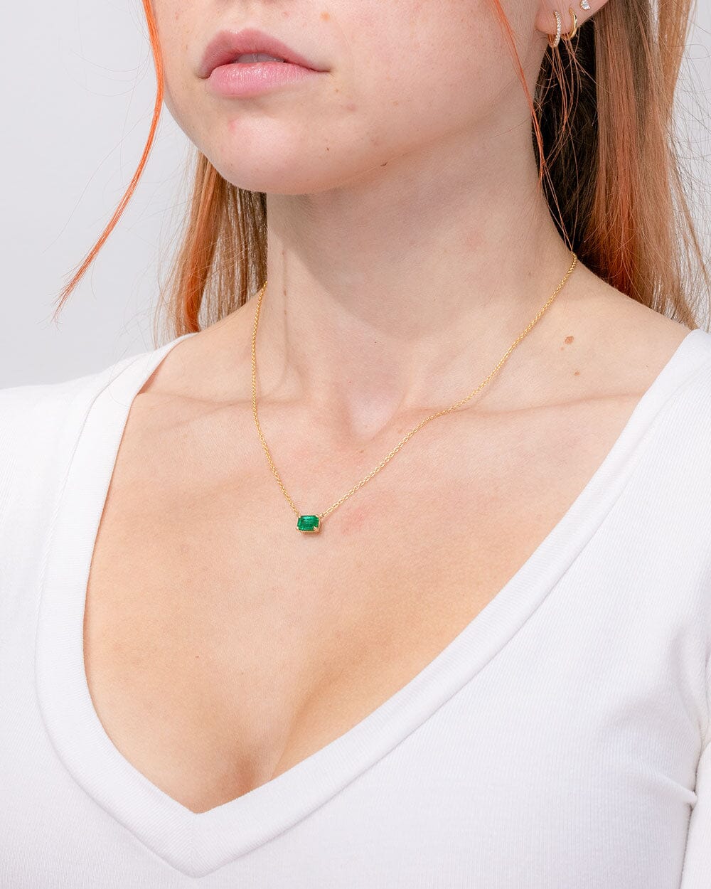 1.00ct Natural Emerald Necklace