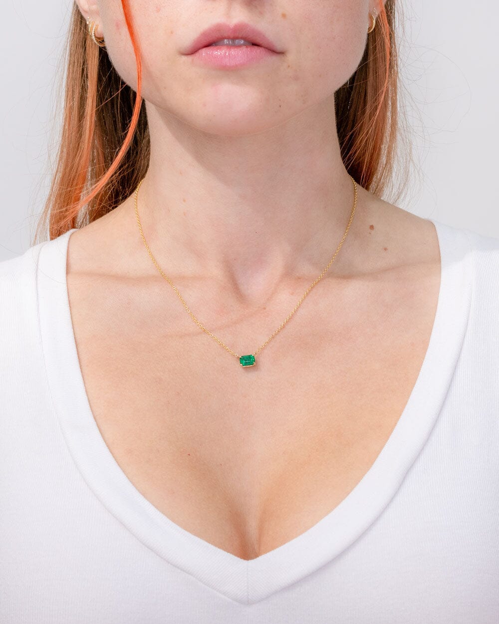 1.00ct Natural Emerald Necklace
