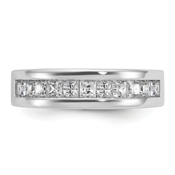 5mm Princess Cut Lab Grown Channel Set Men's Wedding Band