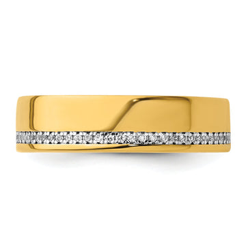 4mm Round Cut Diamond Row Lab Grown Men's Wedding Band