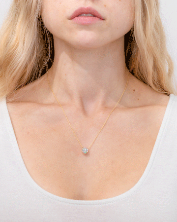 1.71ct E-VS1 Round Lab Diamond 14k Yellow Gold Pendant