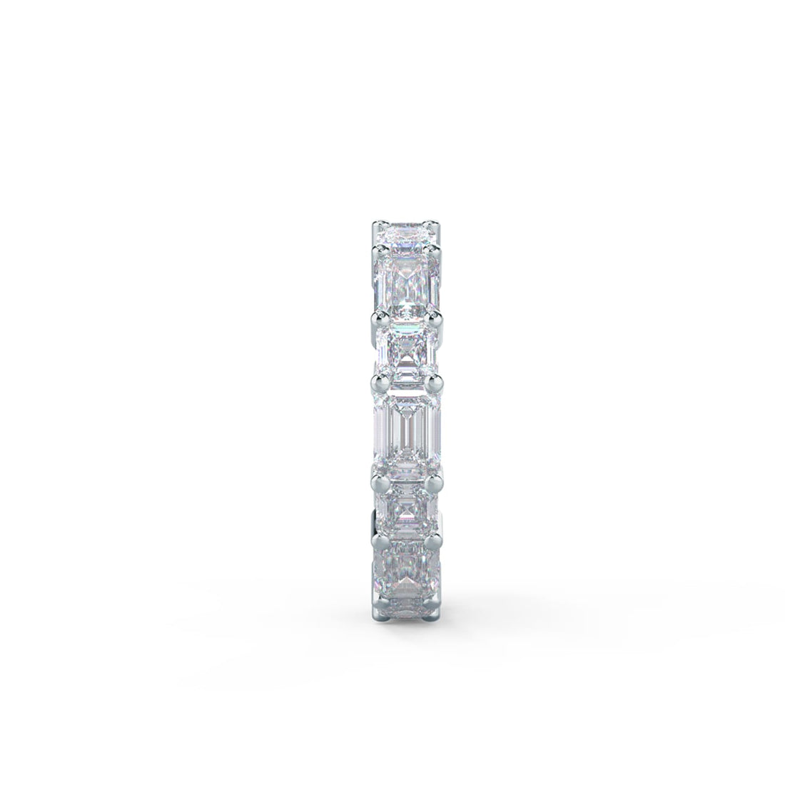 Emerald & Asscher Cut DE-VS1 Lab Grown Diamond Full Eternity Wedding Band