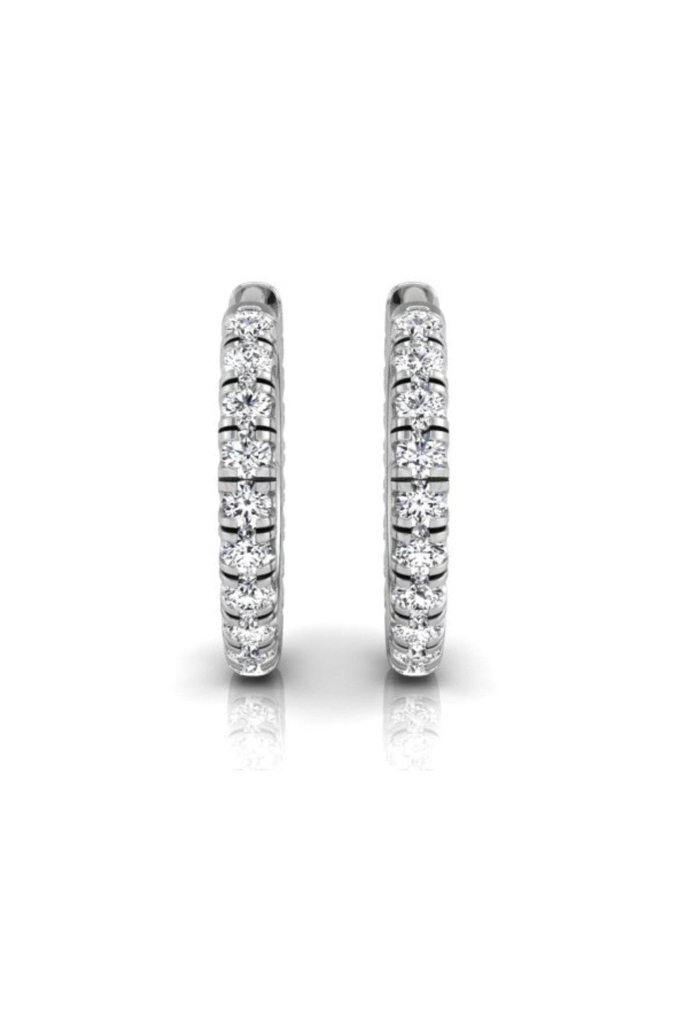 Round Cut Moissanite Diamond Hoops Earrings for Her