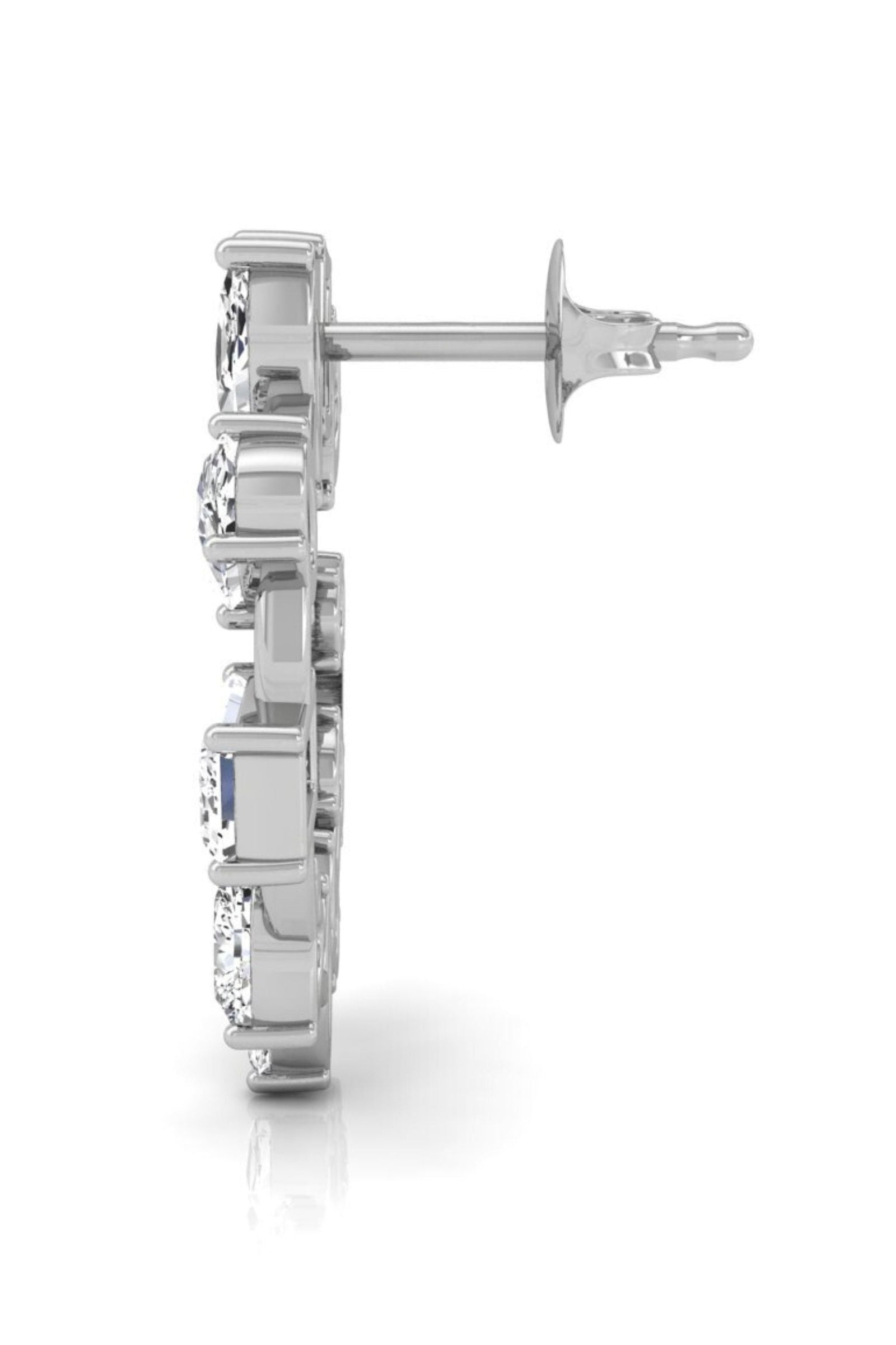 Multi Shaped Circle Diamond Moissanite Earrings for Women