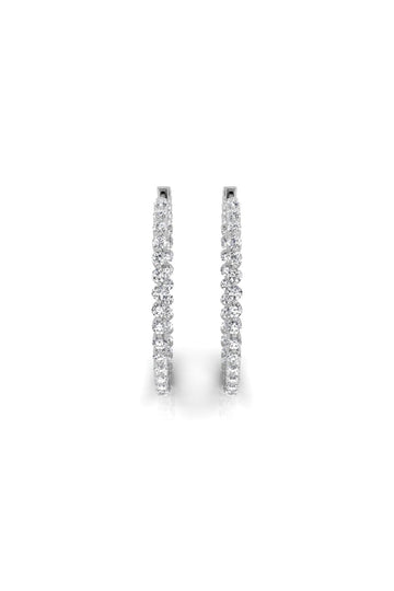 0.32Ct Round Cut Moissanite Hoops Diamond Earrings for Women
